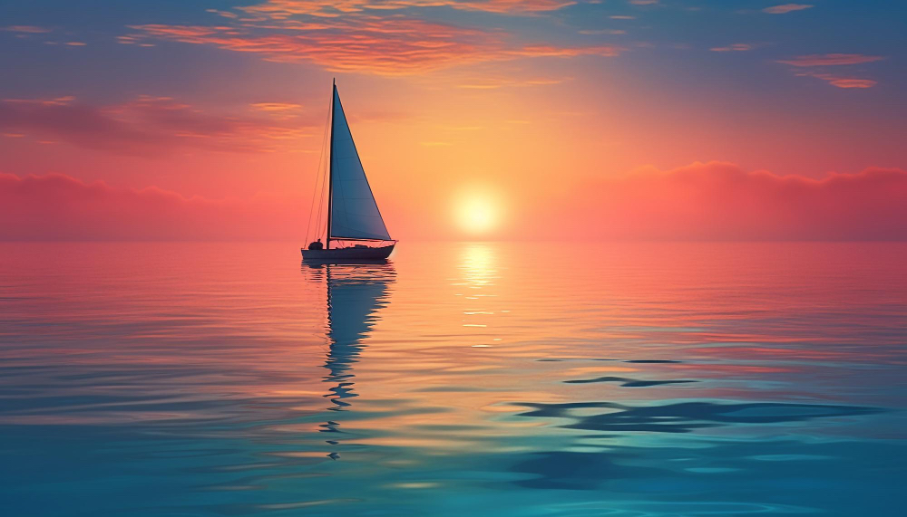 sailboat-sailing-at-dusk-tranquil-seascape-adventure-generated-by-ai